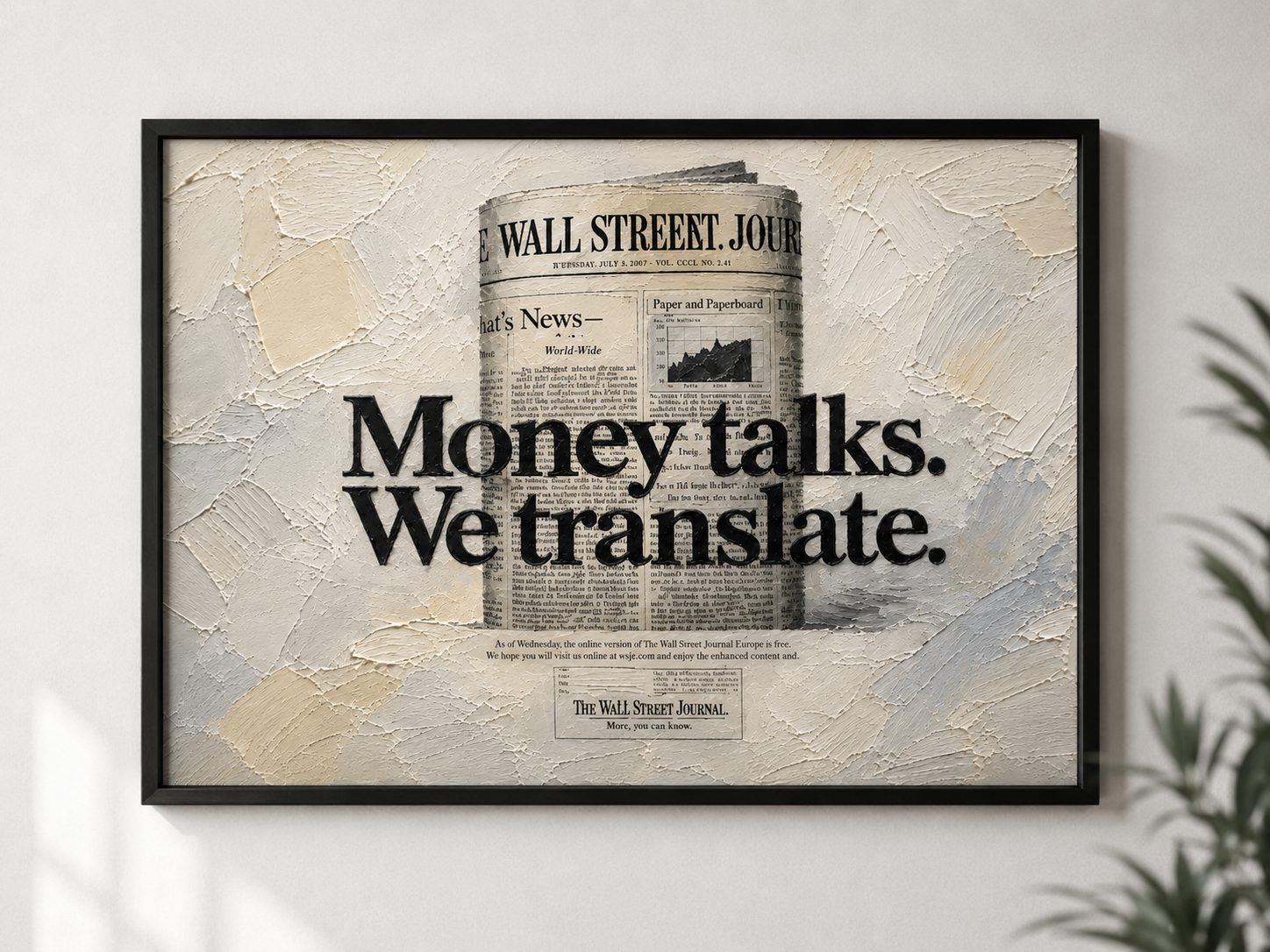 Money Talks. We Translate.