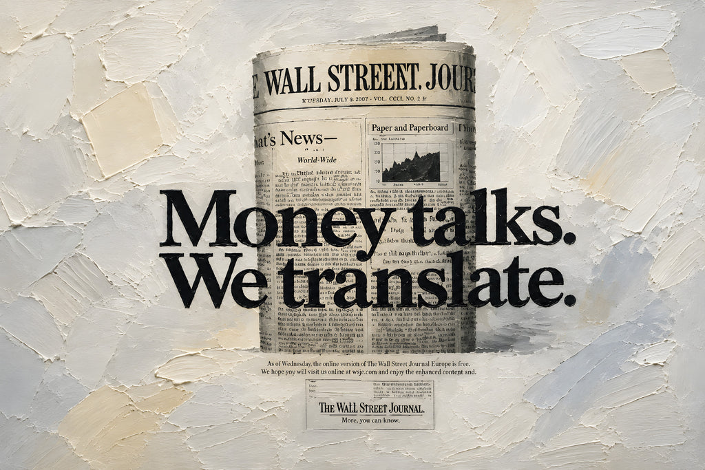 Money Talks. We Translate.